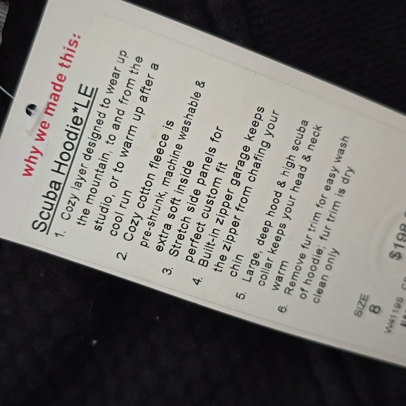 New with tag!!Lululemon  limited edition scuba hoodie sz8 940 of 5500 - Picture 4 of 7